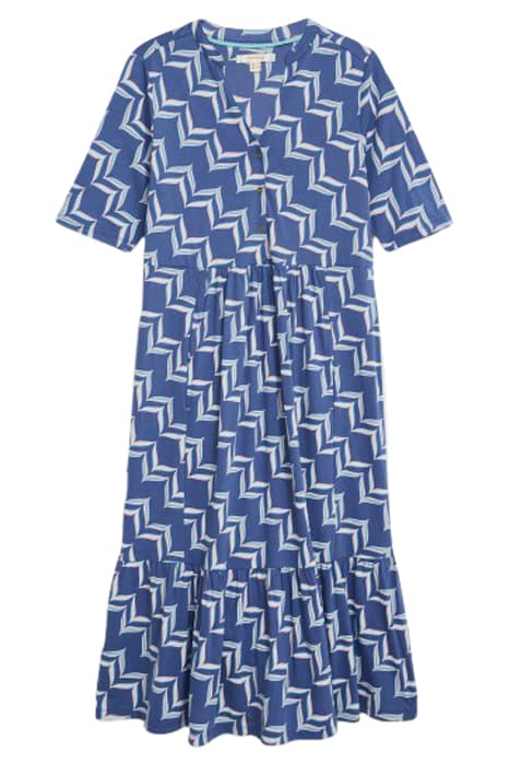 NAYA ORGANIC JERSEY DRESS BLUE MLT by White Stuff