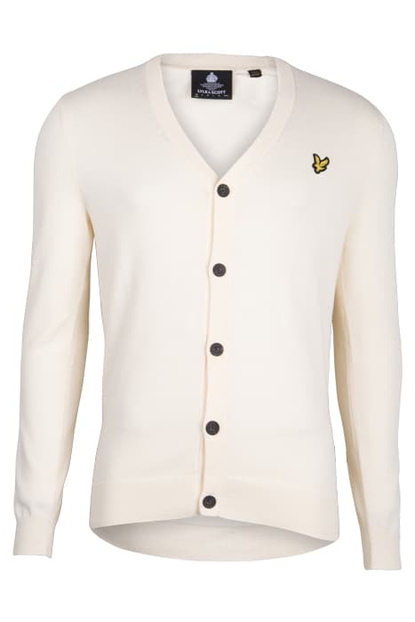 COTTON CARDIGAN OFF WHITE by Lyle & Scott