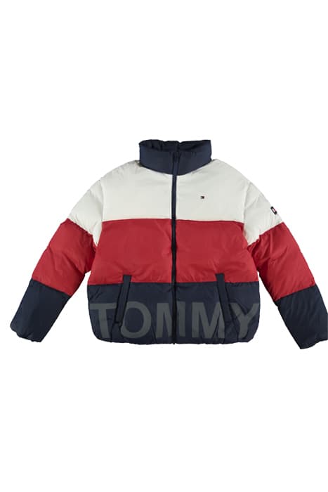 TOMMY COLORBLOCK PUFFER TWILIGHT NAVY / COLORBLOCK by Tommy Hilfiger