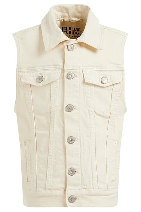 MEISJES MOUWLOOS DENIM JACK OFF-WHITE by WE Fashion