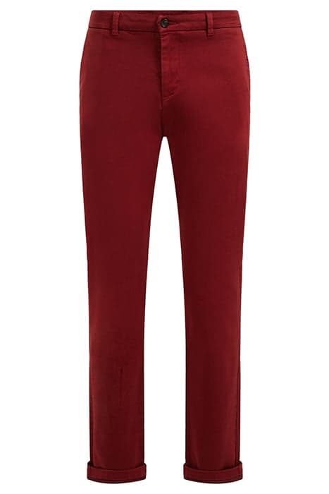 HEREN HYBRIDS SLIM FIT CHINO VAN JOGKWALITEIT BURGUNDY RED by WE Fashion