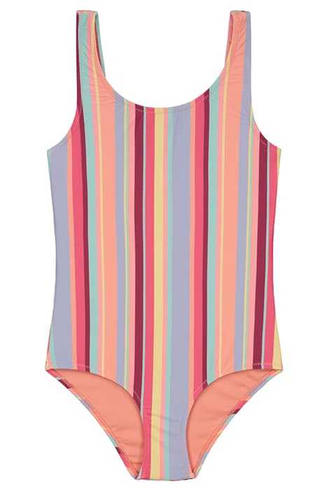 GIRLS RUBY SWIMSUIT MYKONOS STRIPE BLUSH PINK by Shiwi