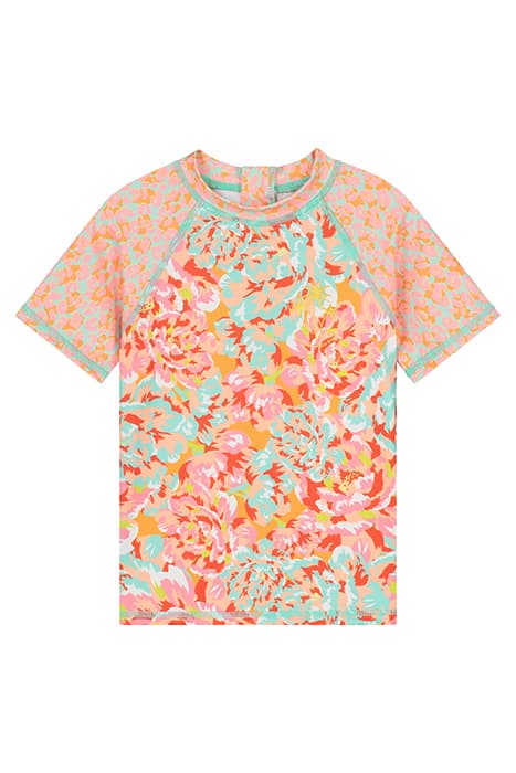 GIRLS TESSIE RASH TEE TROPICAL TIGER AQUA SKY BLUE by Shiwi