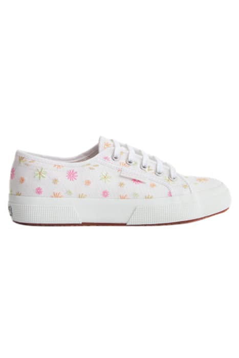 SUPERGA EMBROIDERED FLOWER TRA WHITE MLT by White Stuff