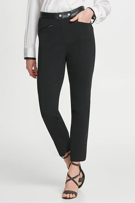 STRAIGHT PANT W/ FAU BLACK by DKNY