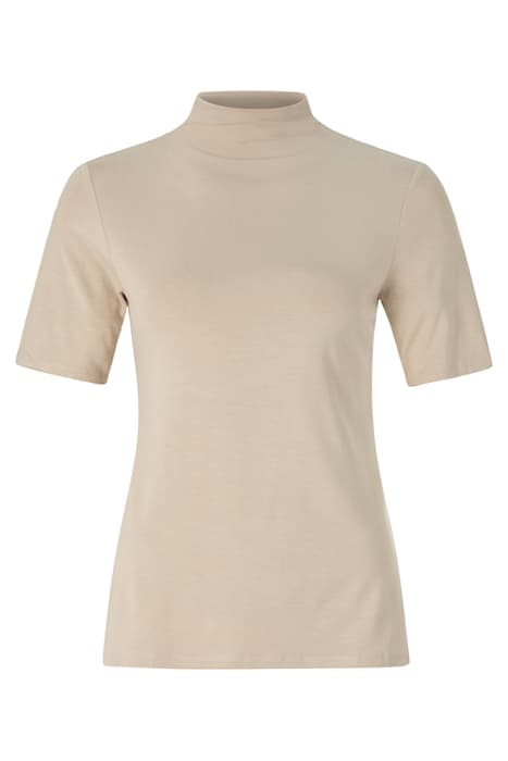 ECOVERO FUNNEL NECK - T-SHIRT ALMOND by Rich & Royal