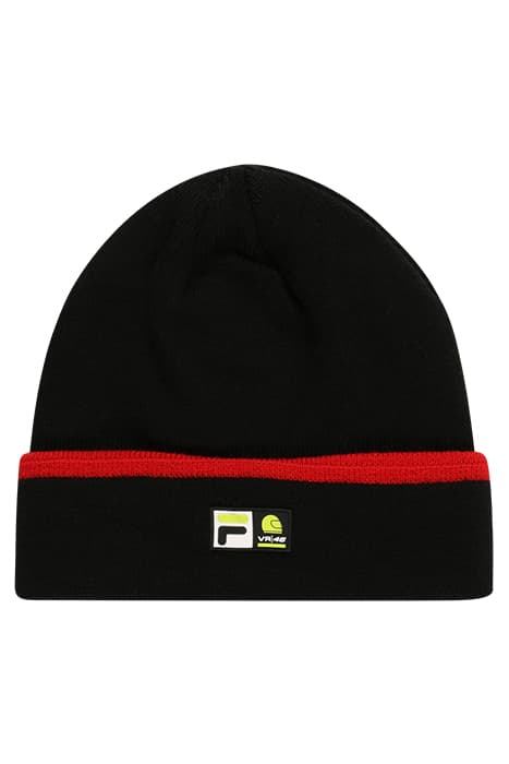 C45 REGULAR BEANIE BLACK-TRUE RED by FILA