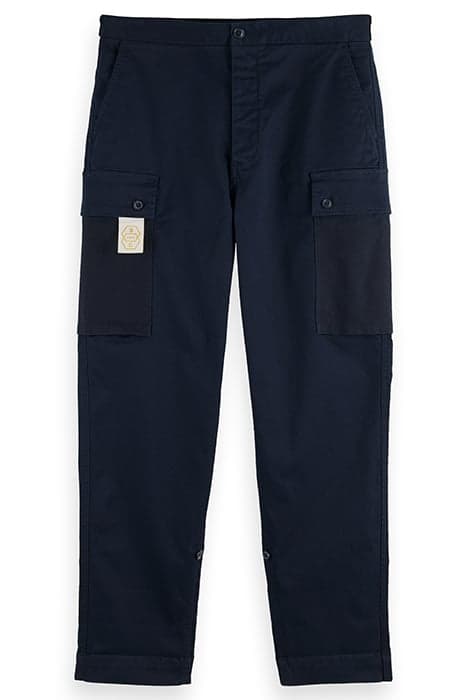 SEASONAL FIT- WIDE TWILL CARGO PANT NAVY by Scotch & Soda