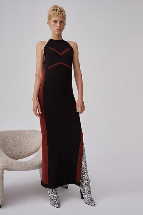 ACTIVE LONG DRESS 02 BLACK/RED by Marcell von Berlin