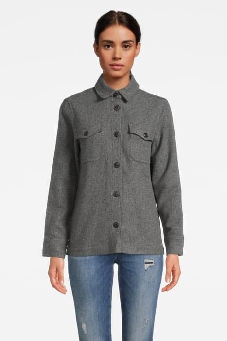 WOOL SHACKET, PKH GREY by Tommy Hilfiger