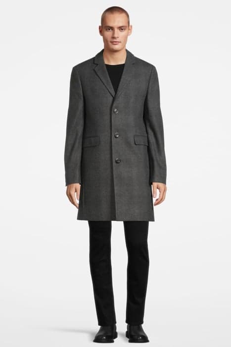 WOOL CHECK COAT, 0OG GREY by Tommy Hilfiger