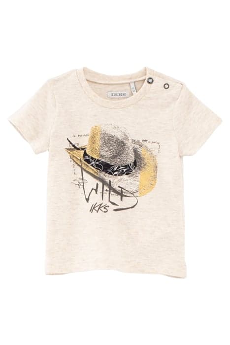 BABY BOYS' LIGHT BEIGE HAT IMAGE T-SHIRT by IKKS