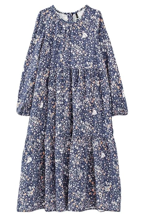 GIRLS' NAVY FLORAL PRINT ECOVERO® LONG DRESS NAVY by IKKS