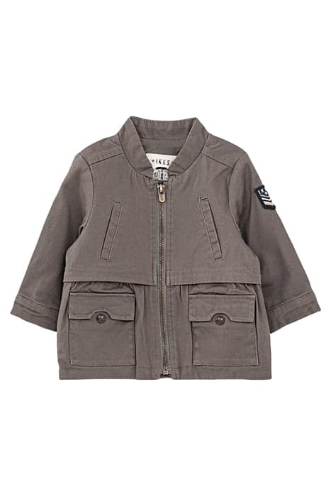 BABY GIRLS' KHAKI BRAID-EMBROIDERED BACK SAFARI JACKET by IKKS