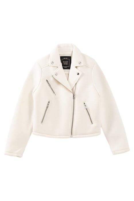 GIRLS’ OFF-WHITE NEOPRENE BIKER-STYLE JACKET OFF-WHITE by IKKS