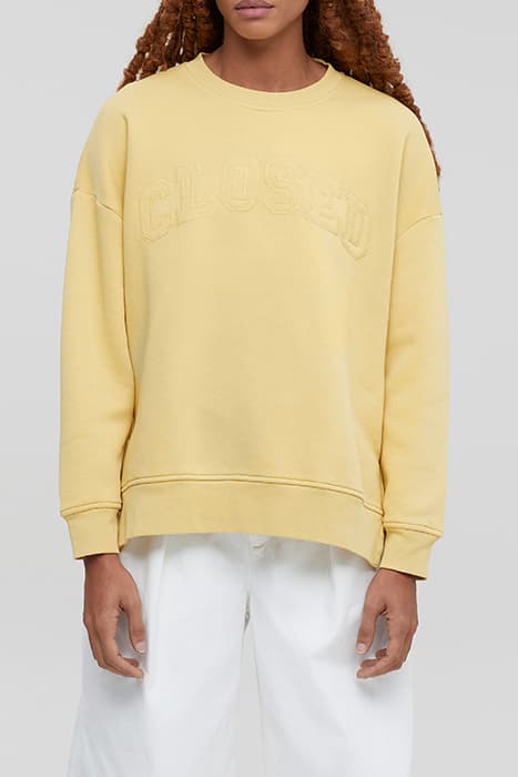 WOMEN CREWNECK SLITS YELLOW CALCITE by Closed