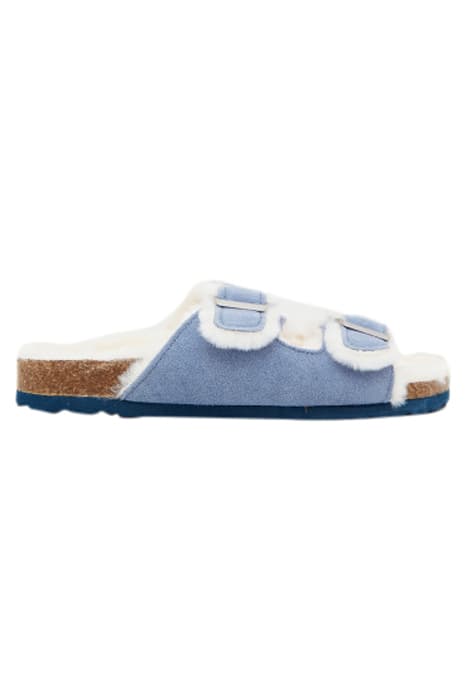 PHOEBE SUEDE FOOTBED LGT BLUE by White Stuff