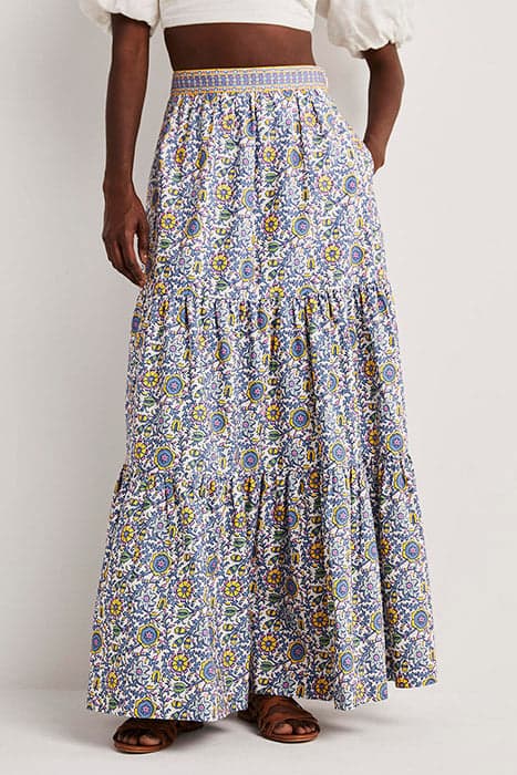 LORNA TIERED MAXI SKIRT IRS by Boden