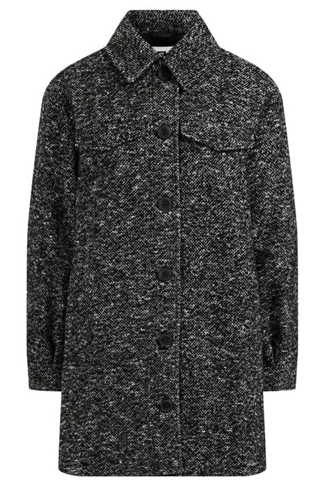 LADIES BOUCLÉ SHIRT JACKET BLACK by WE Fashion