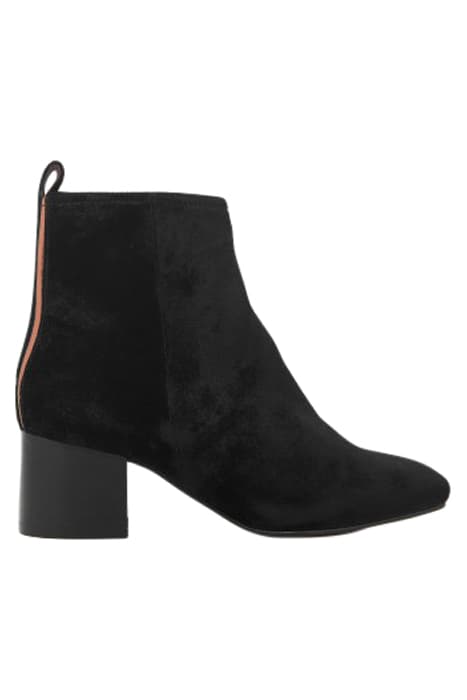 SARAH VELVET SQUARE TOE BOOT PURE BLK by White Stuff