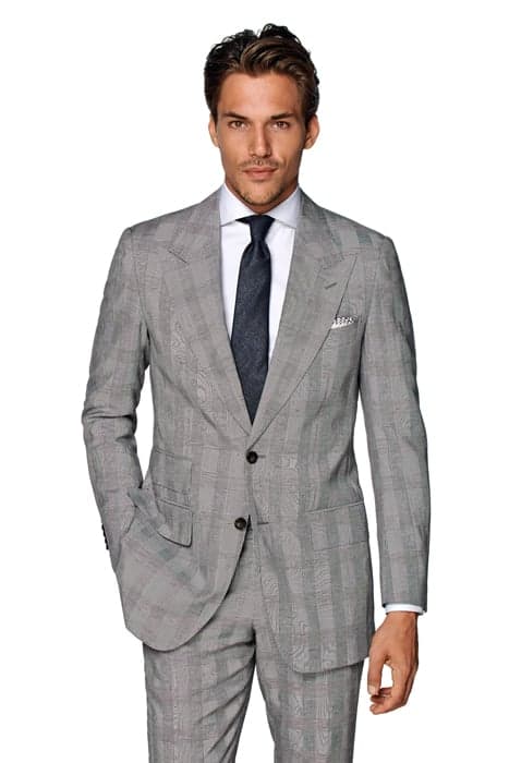 Mid Grey Checked Washington Suit by Suitsupply