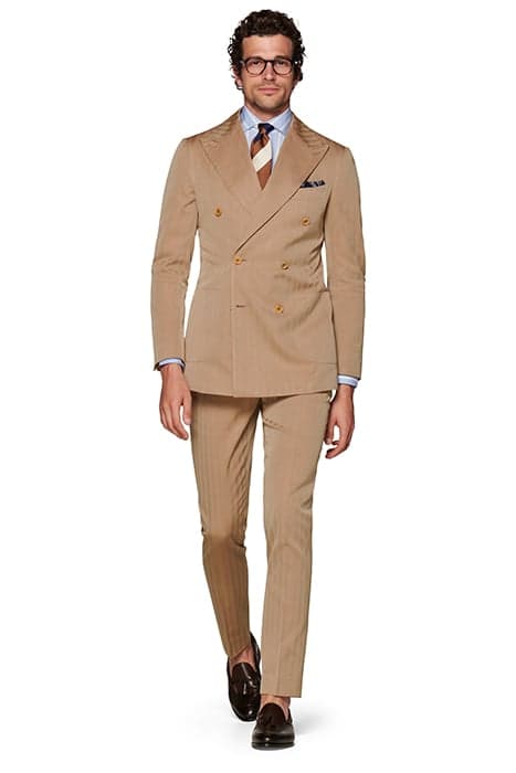 LIGHT BROWN HERRINGBONE HAVANA SUIT by Suitsupply