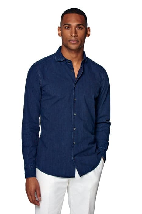 Blue Slim Fit Shirt by Suitsupply