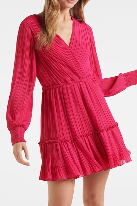 PARIS PLEAT MINI DRESS BRIGHT ROSE by Forever New