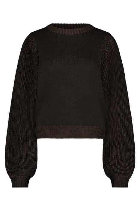 ULLA KNITTED PULL L/S BLACK MELEE by Another Label