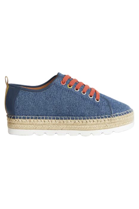 ESPADRILLE LACE UP FLATFORMS CHAMB BLUE by White Stuff