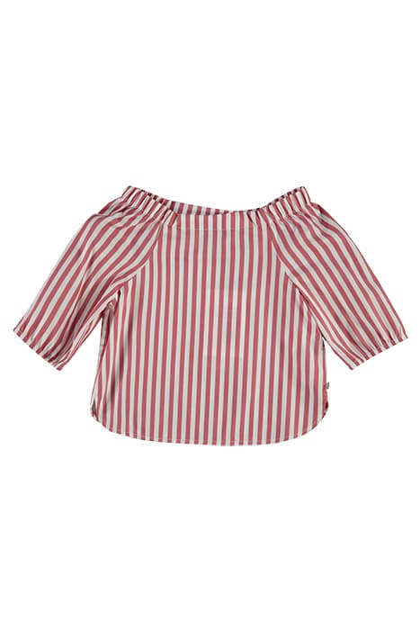 SHIRT BOATNECK 3/4SL RED by River Woods