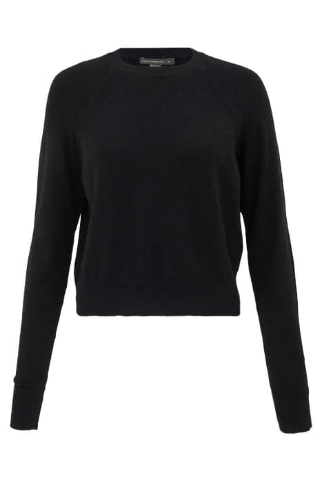 SUPERSOFT DOUBLE RAGLAN CREW BLACK by French Connection