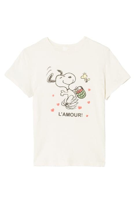 CLASSIC TEE LAMOUR SNOOPY VINTAGE WHITE by RE/DONE