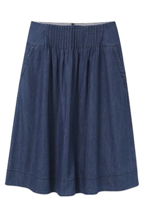 CHARLOTTE DENIM MIDI SKIRT MID DENIM by White Stuff