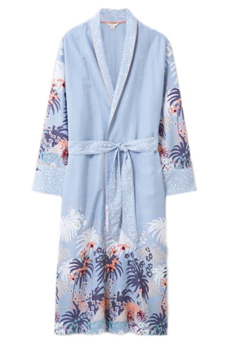 NINA WOVEN ROBE BLUE PRINT by White Stuff