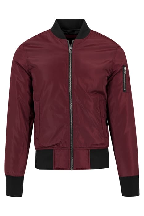 2-TONE BOMBER JACKET BURGUNDY/BLACK by Urban Classics