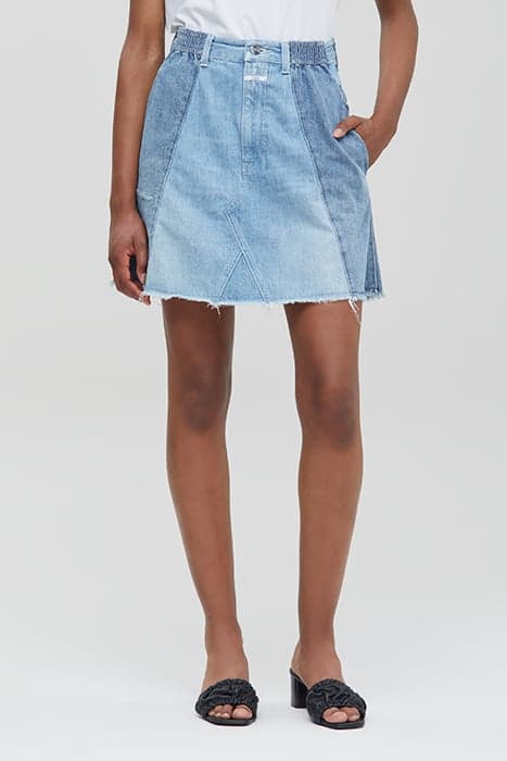 WOMEN DENIM PATCHWORK SKIRT MID BLUE by Closed