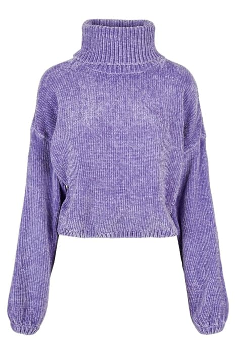 LADIES SHORT CHENILLE TURTLENECK SWEATER LAVENDER by Urban Classics