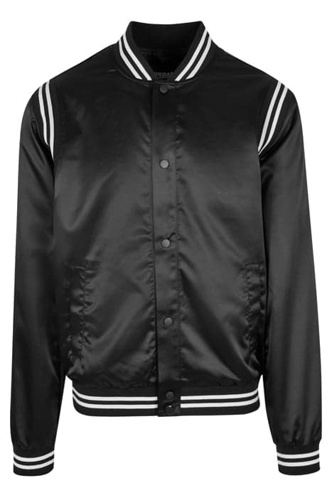 SATIN COLLEGE JACKET BLACK by Urban Classics