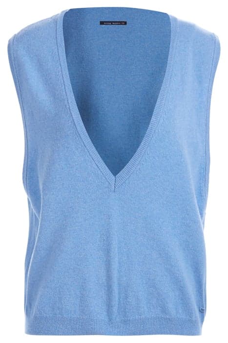 BASIC V-NECK SLIP-OVER BLUE by River Woods