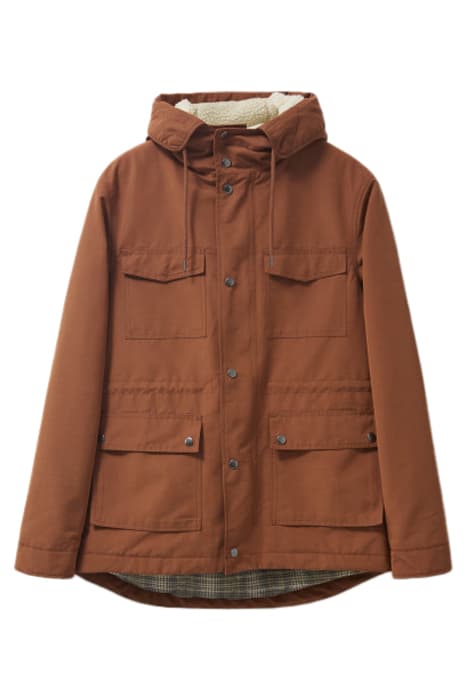 RYE HOODED 4 POCKET MID BROWN by White Stuff