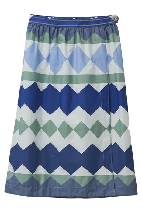 ALI COTTON WRAP SKIRT GREEN MLT by White Stuff