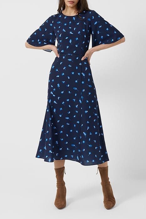 BELLE VERONA MIDI DRESS INDIGO MULTI by French Connection