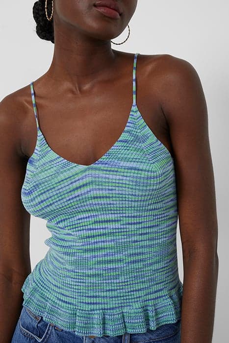 JANNA SPACE DYE CAMI TOP GREEN FLASH MULTI by French Connection