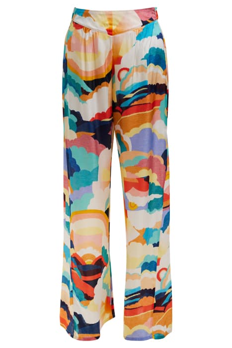 "UP ABOVE THE SKY" PRINT SATIN PANTS SUNSET by forte_forte