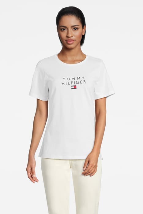 EO/ STACKED FLAG TEE WHITE by Tommy Hilfiger