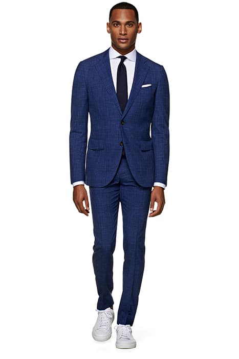 MID BLUE CHECKED LAZIO SUIT by Suitsupply