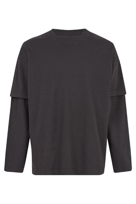 REID LS CREW WASHED BLACK by AllSaints