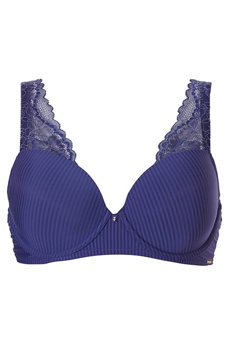 CO BRA TSHIRT DONNA STRIPE LACE PURPLE BLUE by Livera