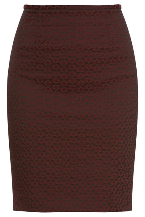 BETH BURGUNDY JACQUARD SKIRT by Helen McAlinden